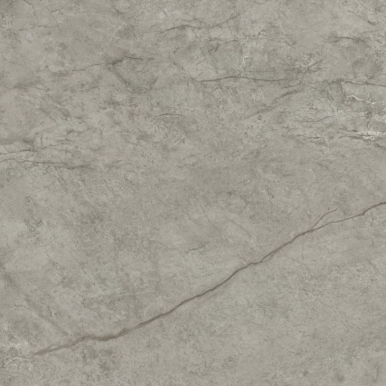 Carrelage effet Marbre Gris Royal 120x120x0,9 cm Velours Orsiano - Sol et mur intérieur