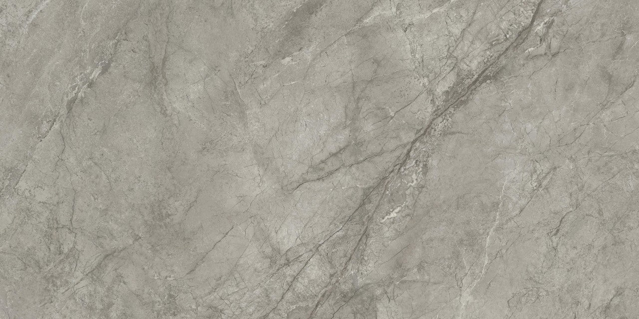 Carrelage effet Marbre Gris Royal 240x120x0,9 cm Brillant Orsiano - Mur intérieur