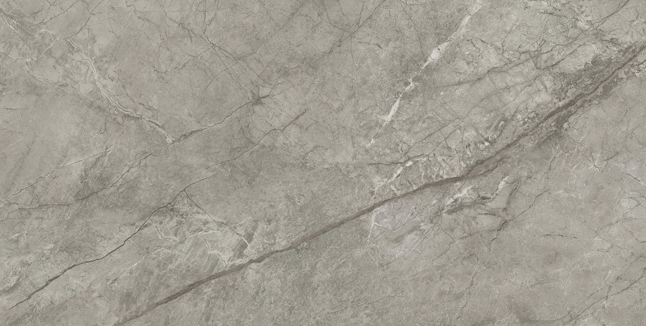 Carrelage effet Marbre Gris Royal 150x75x0,9 cm Brillant Orsiano - Sol et mur intérieur