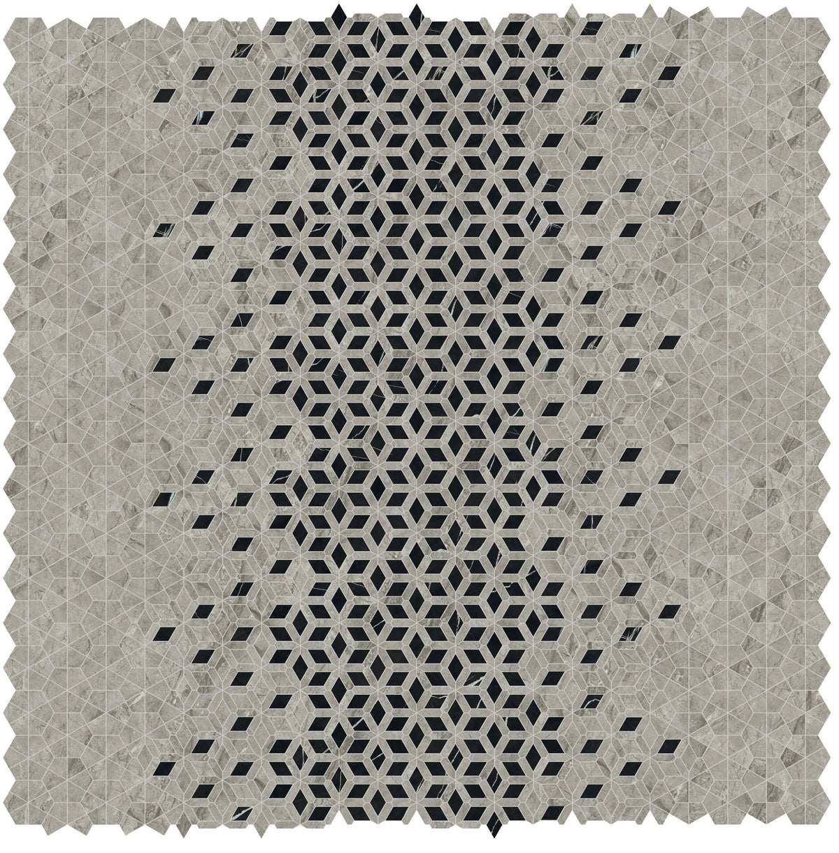 Mosaïque effet Marbre Gris Royal Optic 284,6x46,6x0,9 cm Brillant Orsiano - Mur intérieur