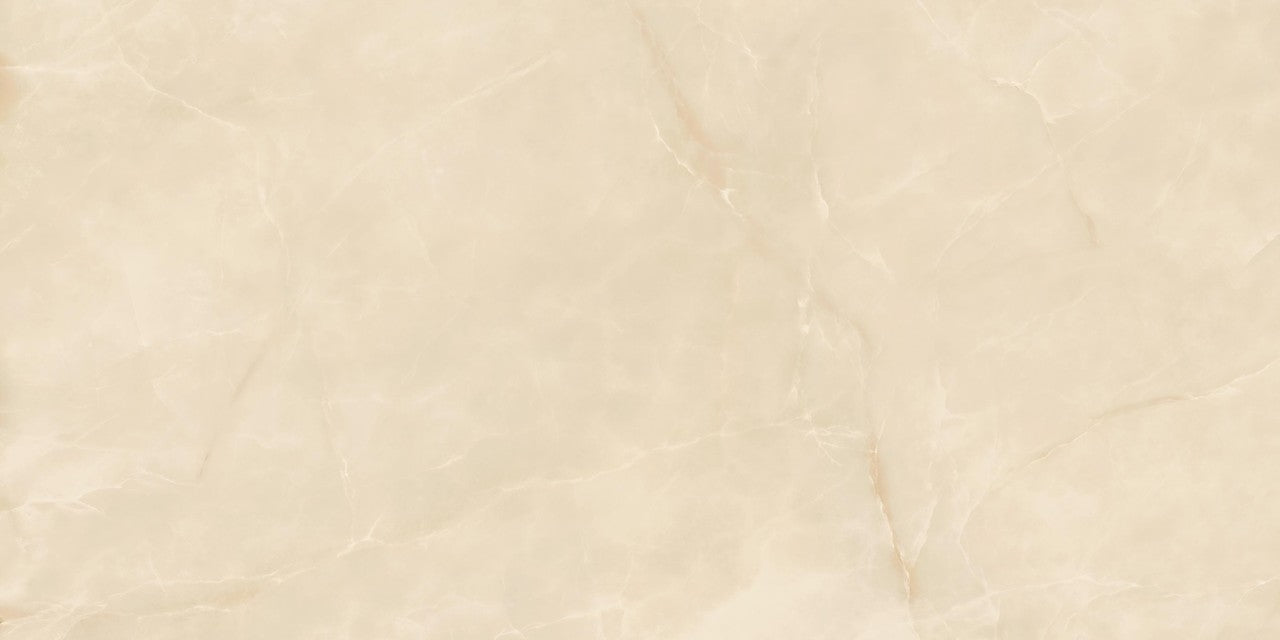 Carrelage effet Onyx Beige Albâtre 240x120x0,9 cm Brillant Nerolio - Mur intérieur