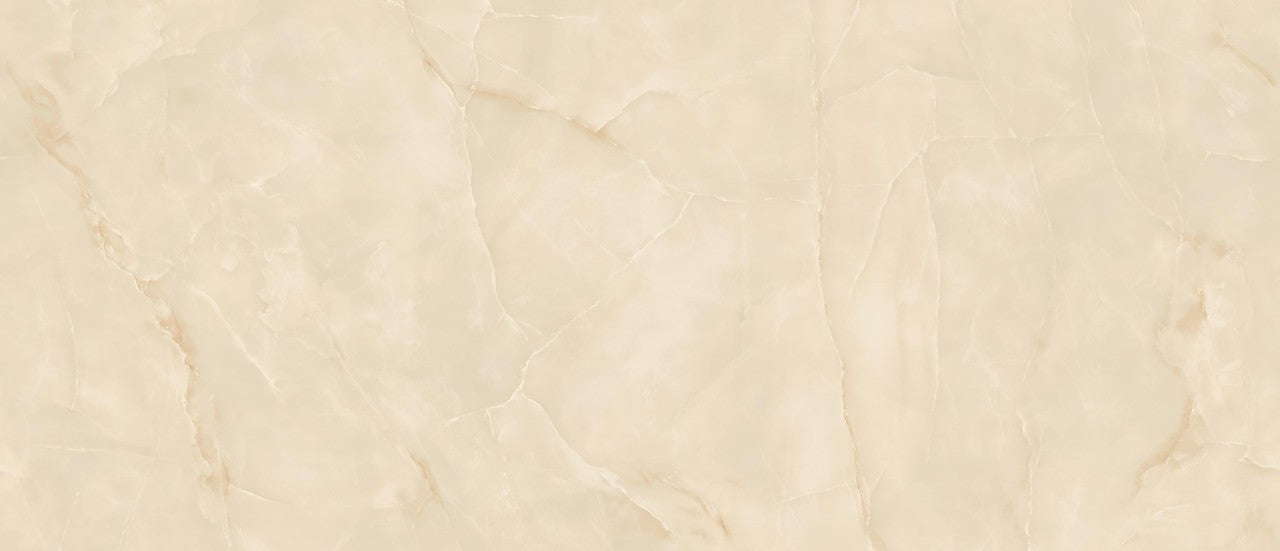 Carrelage effet Onyx Beige Albâtre 278x120x0,6 cm Brillant Nerolio - Mur intérieur