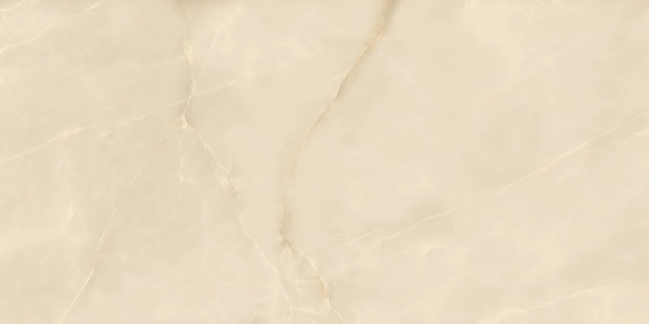 Carrelage effet Onyx Beige Albâtre 120x60x0,9 cm Brillant Nerolio - Sol et mur intérieur