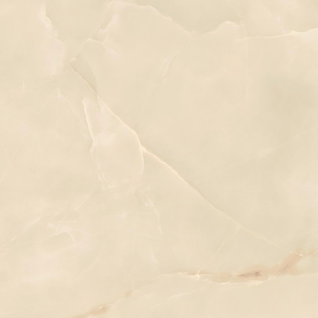 Carrelage effet Onyx Beige Albâtre 60x60x0,9 cm Brillant Nerolio - Sol et mur intérieur