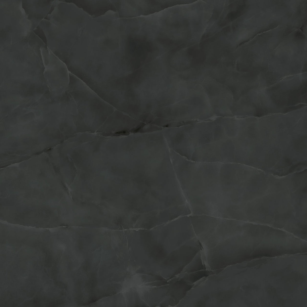 Carrelage effet Onyx Noir Obsidienne 120x120x0,9 cm Brillant Nerolio - Sol et mur intérieur