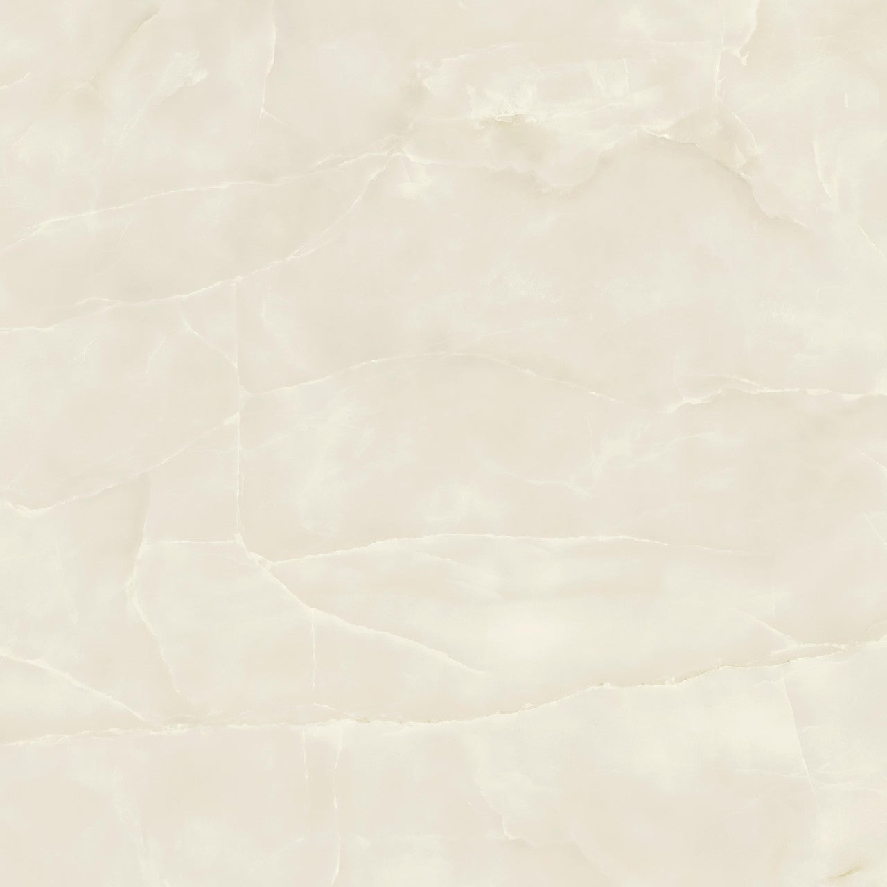 Carrelage effet Onyx Blanc Opalin 120x120x0,9 cm Brillant Nerolio - Sol et mur intérieur