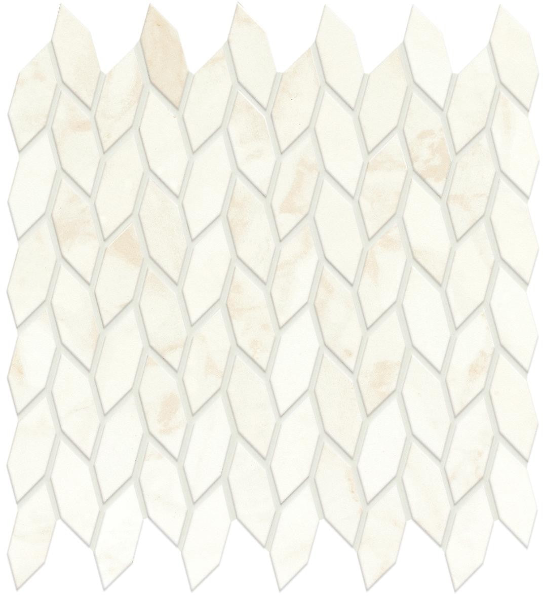 Mosaïque effet Marbre Blanc Calacatta Celeste Nav 30,5x30,5x0,85 cm Silk Faventa - Mur intérieur