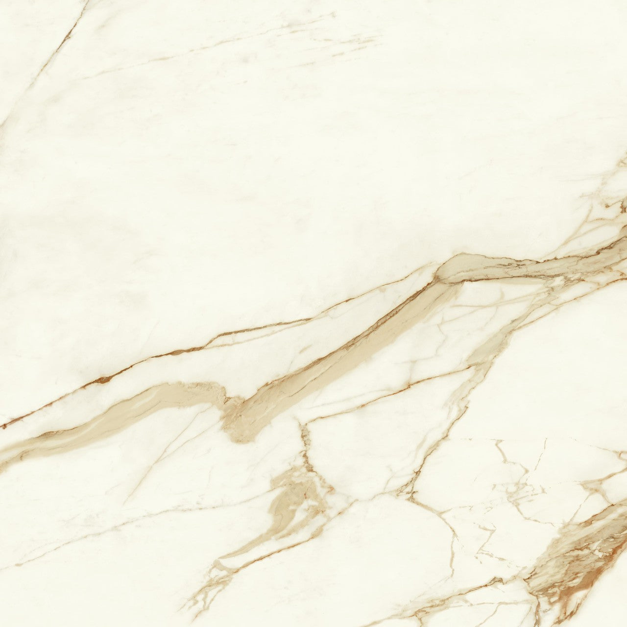 Carrelage effet Marbre Blanc Calacatta Supreme 120x120x0,9 cm Mat Faventa - Sol et mur intérieur