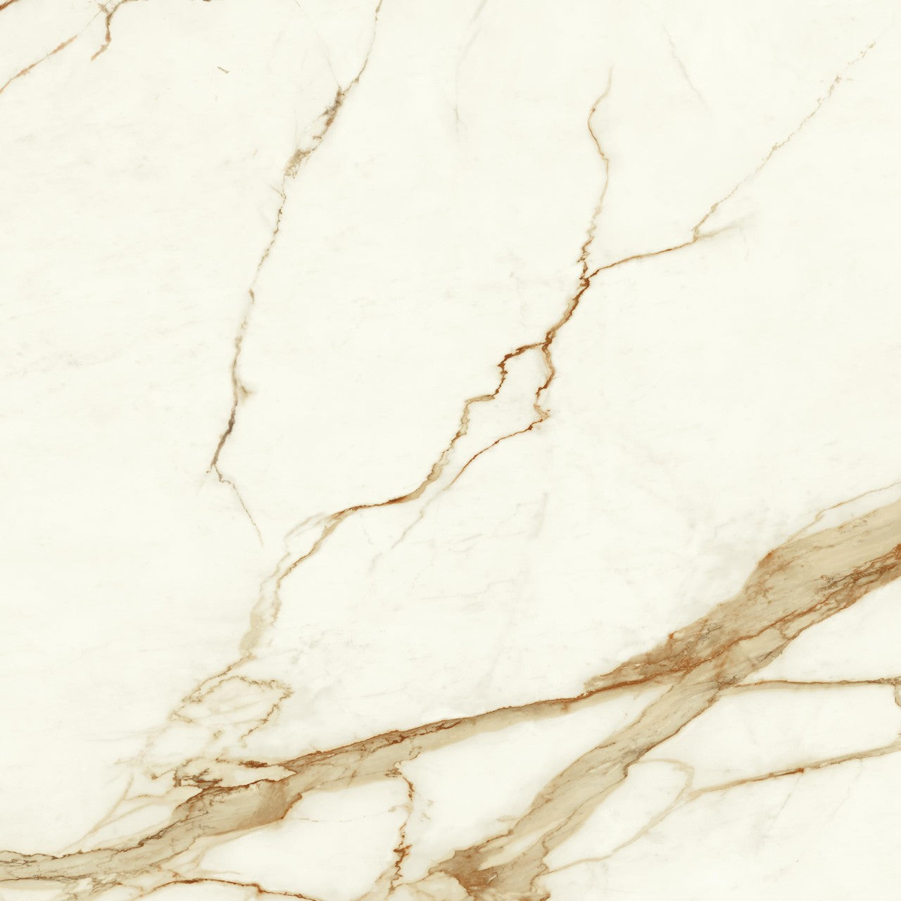 Carrelage effet Marbre Blanc Calacatta Supreme 120x120x0,9 cm Brillant Faventa - Sol et mur intérieur
