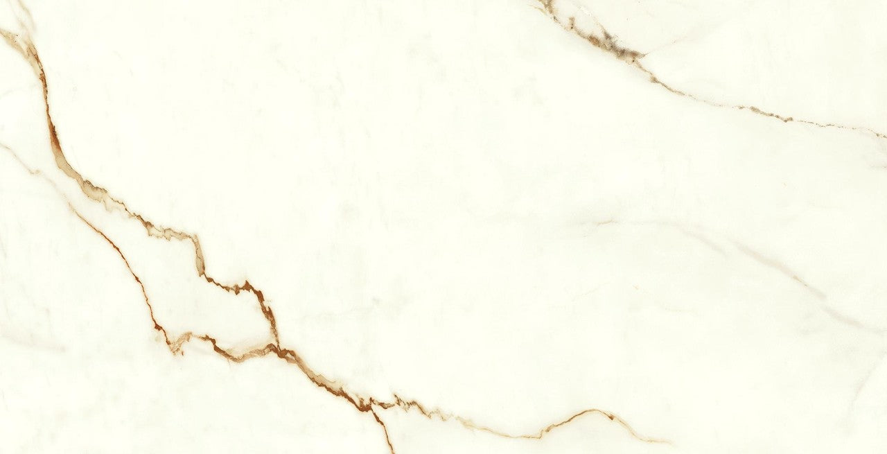 Carrelage effet Marbre Blanc Calacatta Supreme 80x40x0,85 cm Brillant Faventa - Mur intérieur