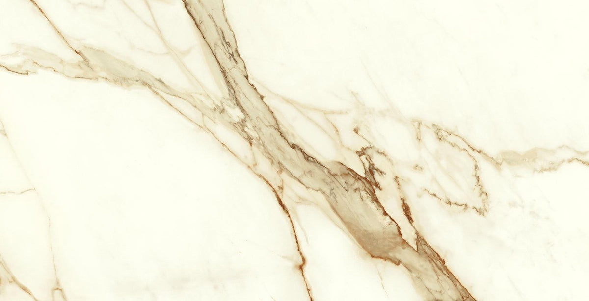 Carrelage effet Marbre Blanc Calacatta Supreme 80x40x0,85 cm Brillant Faventa - Mur intérieur