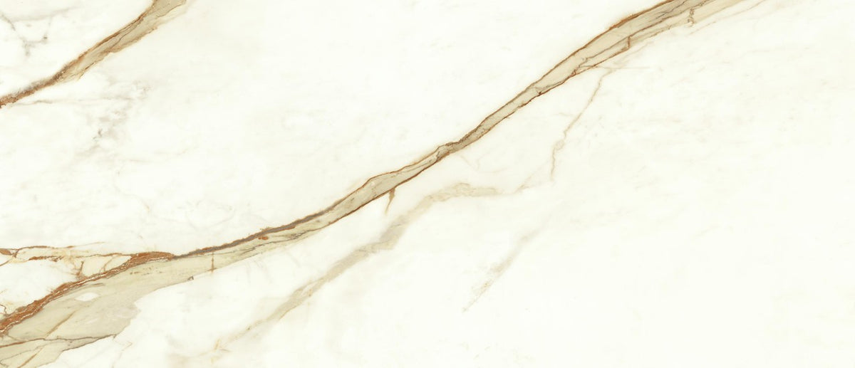 Carrelage effet Marbre Blanc Calacatta Supreme 120x50x0,85 cm Silk Faventa - Mur intérieur