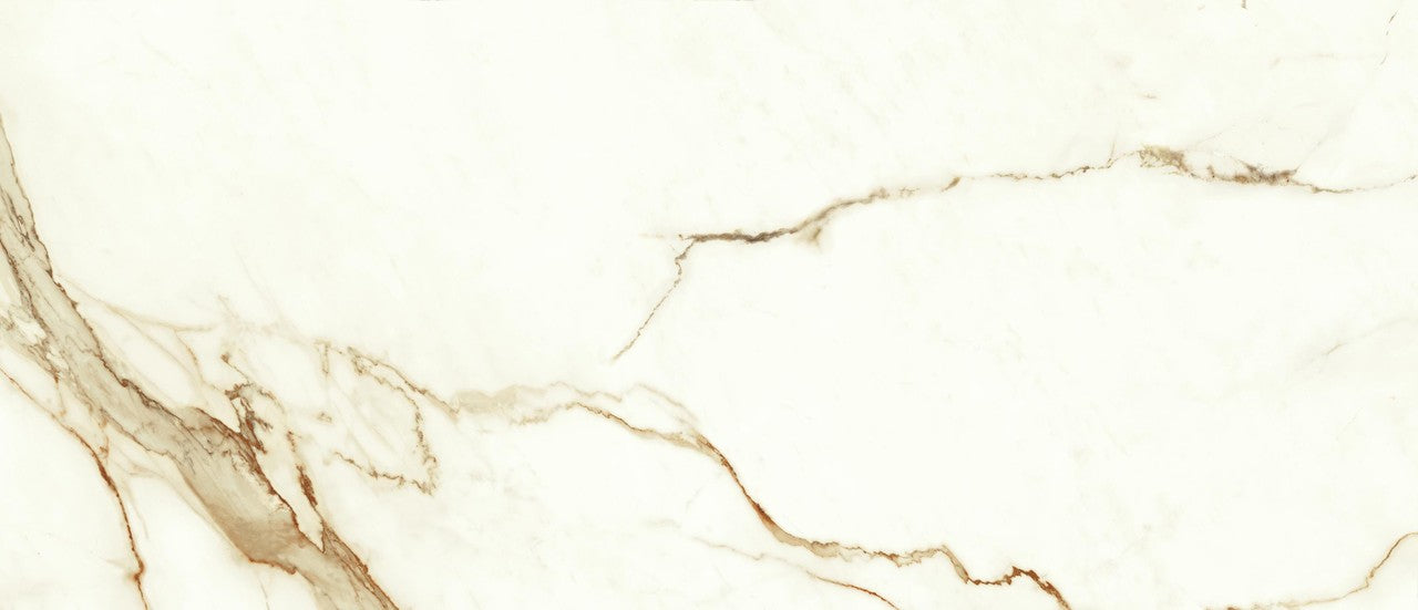 Carrelage effet Marbre Blanc Calacatta Supreme 120x50x0,85 cm Silk Faventa - Mur intérieur