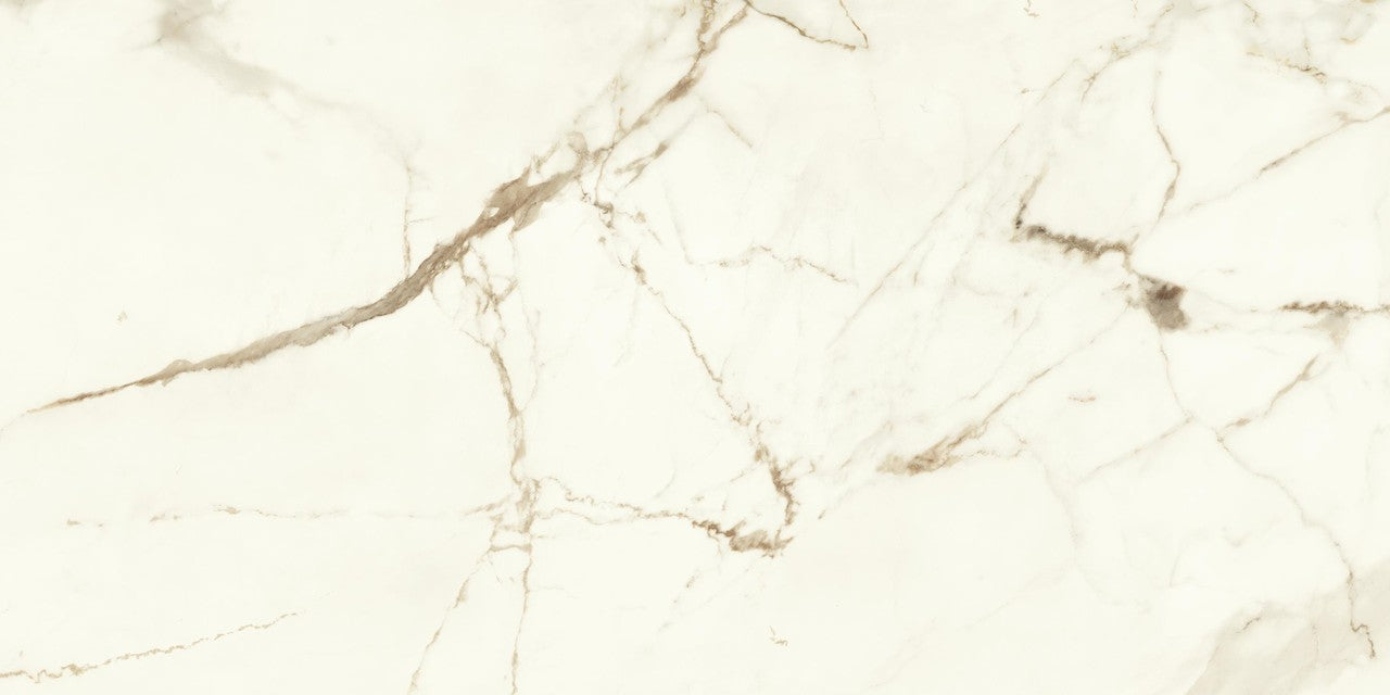 Carrelage effet Marbre Blanc Calacatta Supreme 120x60x0,9 cm Mat Faventa - Sol et mur intérieur