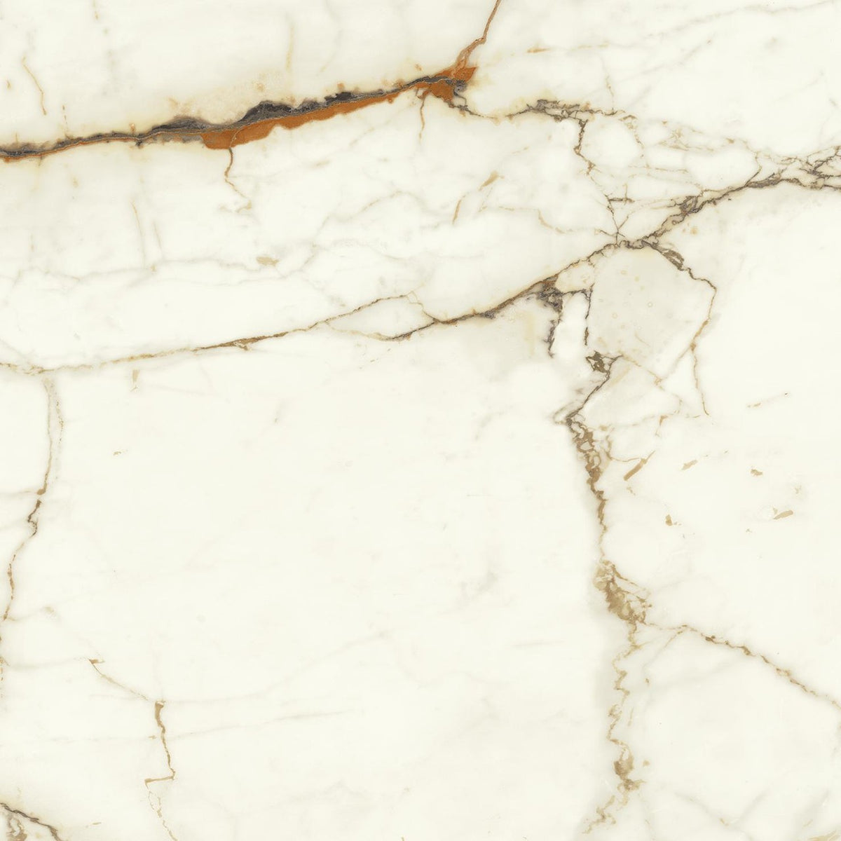 Carrelage effet Marbre Blanc Calacatta Supreme 60x60x0,9 cm Brillant Faventa - Sol et mur intérieur