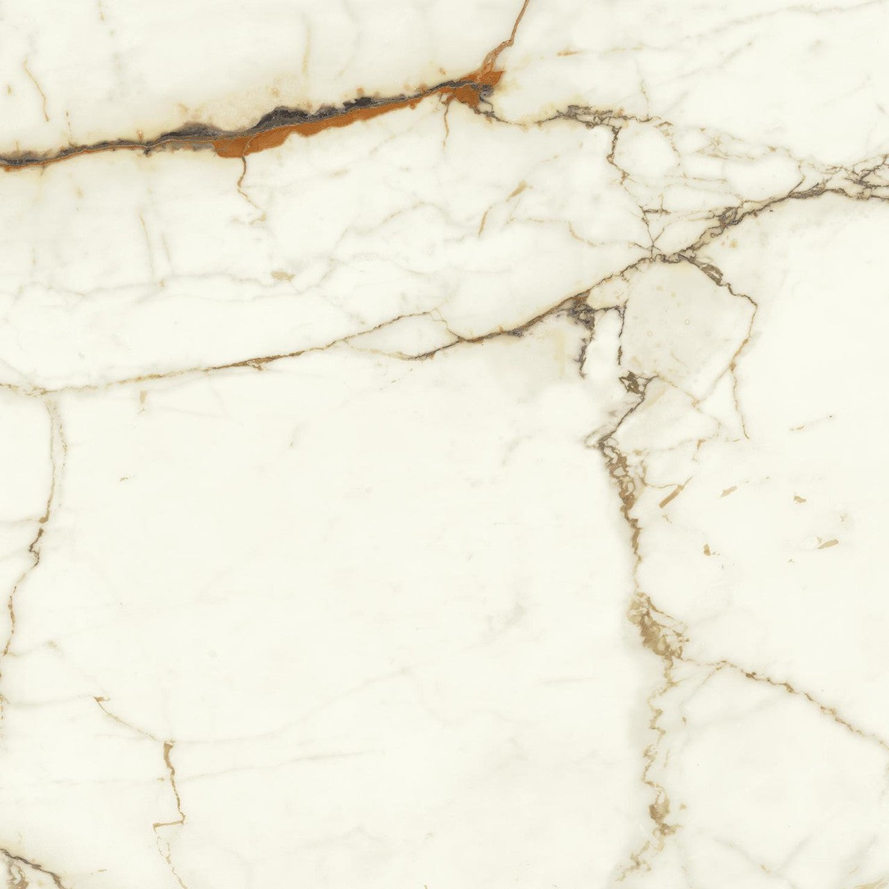 Carrelage effet Marbre Blanc Calacatta Supreme 60x60x0,9 cm Silk Faventa - Sol et mur intérieur