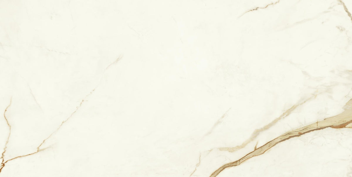 Carrelage effet Marbre Blanc Calacatta Supreme Bookmatch 150x75x0,9 cm Brillant Faventa - Sol et mur intérieur