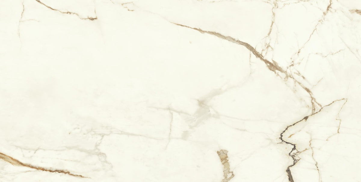 Carrelage effet Marbre Blanc Calacatta Supreme Bookmatch 150x75x0,9 cm Brillant Faventa - Sol et mur intérieur