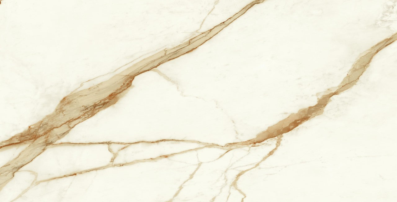 Carrelage effet Marbre Blanc Calacatta Supreme 150x75x0,9 cm Silk Faventa - Sol et mur intérieur
