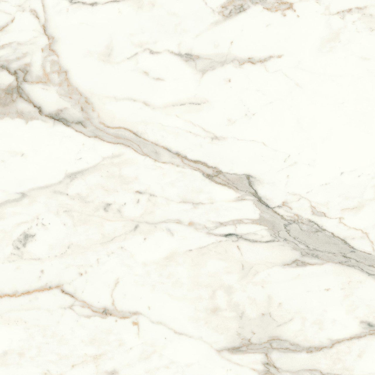 Carrelage effet Marbre Blanc Calacatta Prima 60x60x0,9 cm Brillant Faventa - Sol et mur intérieur