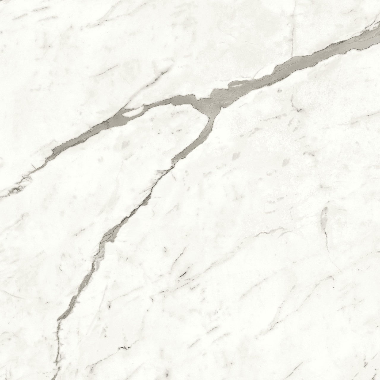 Carrelage effet Marbre Blanc Calacatta Majestic 120x120x0,9 cm Mat Faventa - Sol et mur intérieur