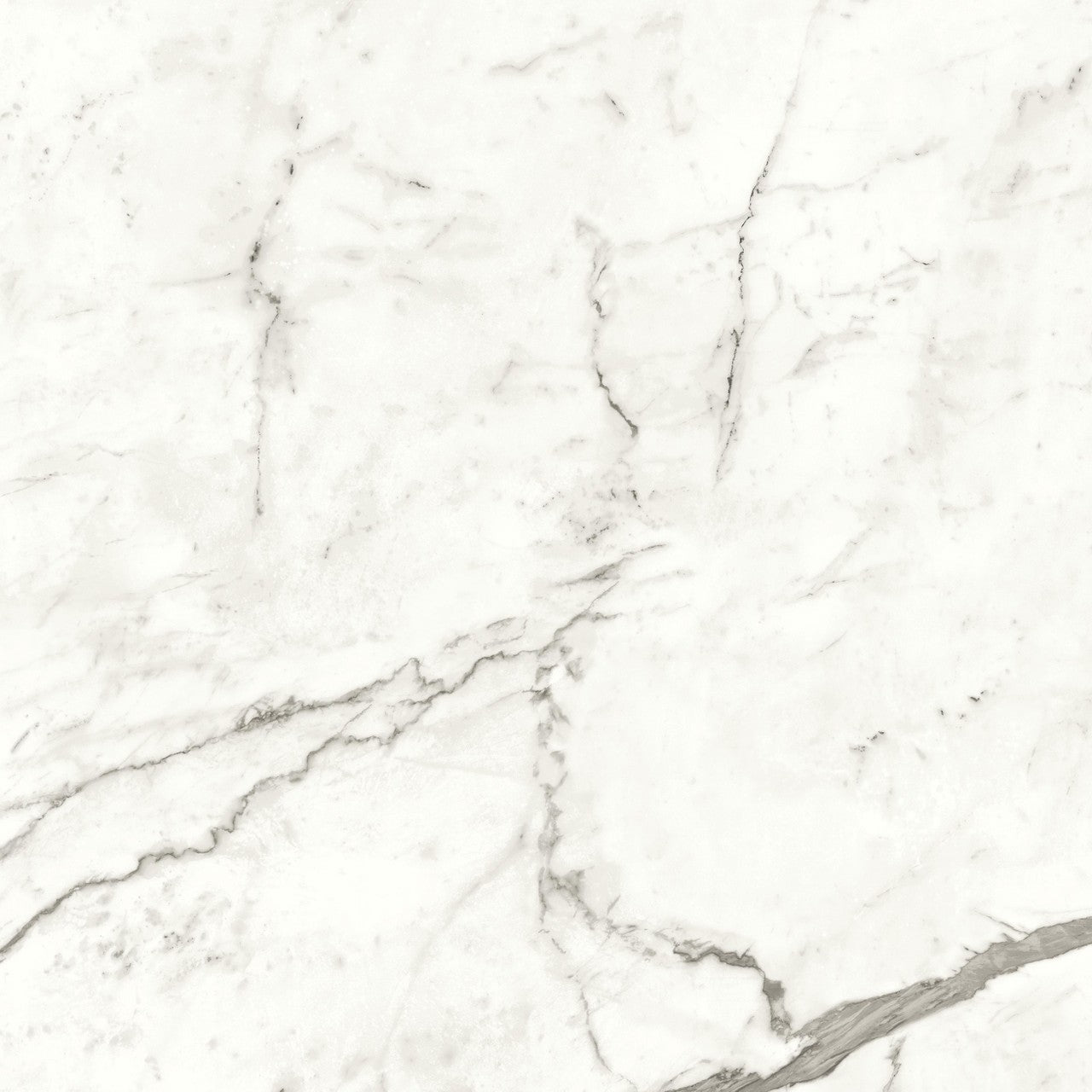 Carrelage effet Marbre Blanc Calacatta Majestic 120x120x0,9 cm Brillant Faventa - Sol et mur intérieur