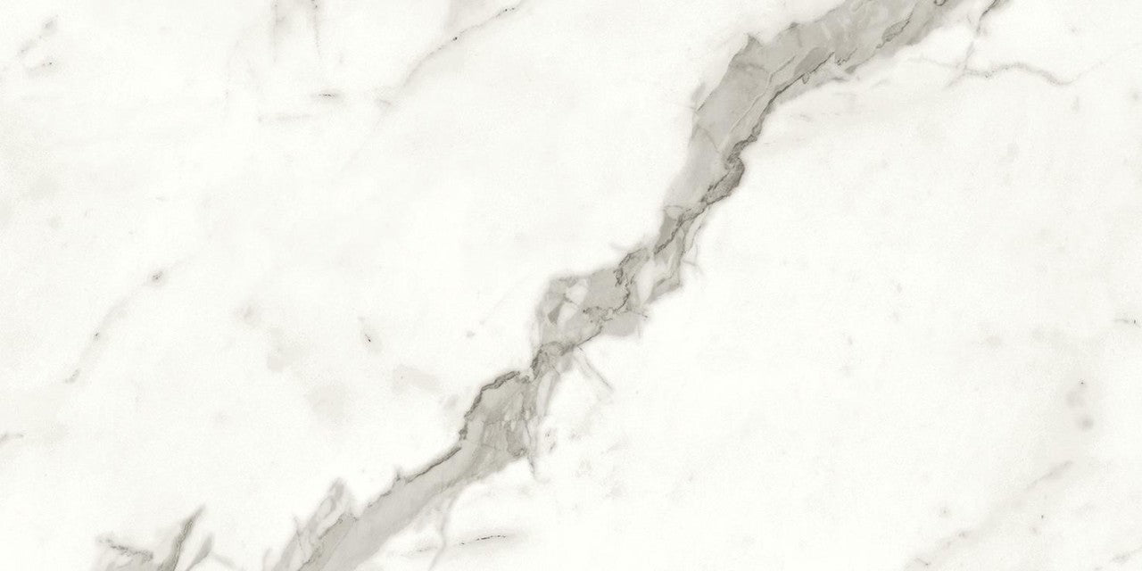 Carrelage effet Marbre Blanc Calacatta Majestic 60x30x0,9 cm Silk Faventa - Sol et mur intérieur