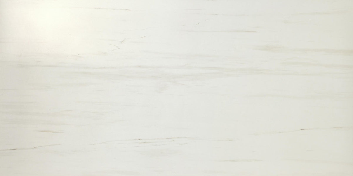 Carrelage effet Marbre Blanc Dolomite 150x75x0,9 cm Brillant Marvillo - Sol et mur intérieur