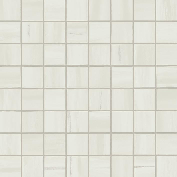 Mosaïque effet Marbre Blanc Dolomite 3,5x3,5 cm Quadra 30x30x0,95 cm Mat Marvillo - Sol et mur intérieur