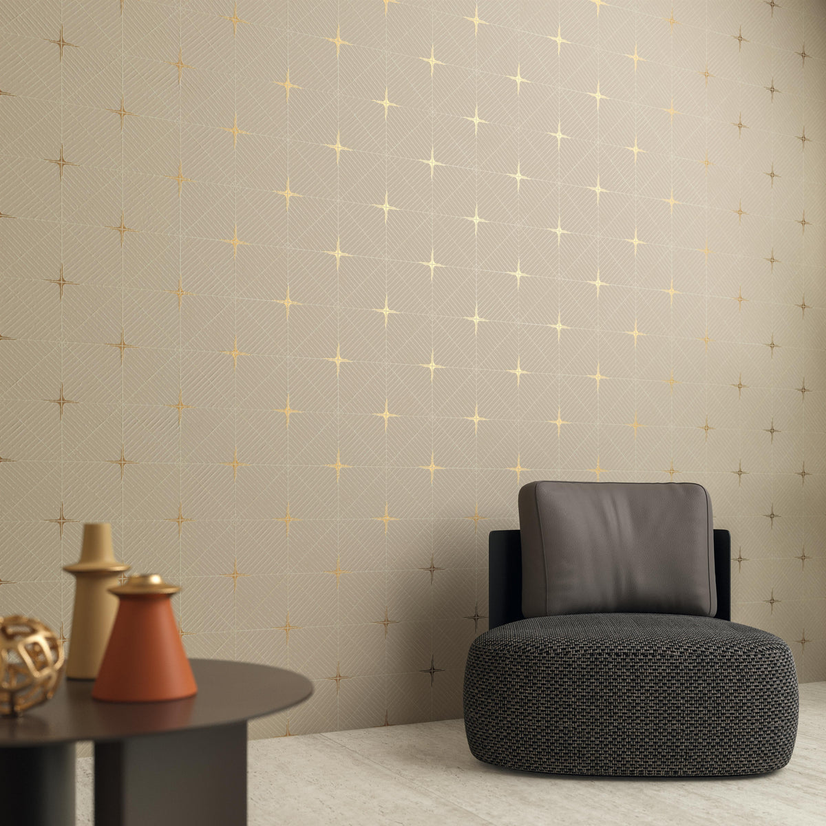 Carrelage effet Travertin Blanc Star 60x60x0,9 cm Mat Neravio - Mur intérieur