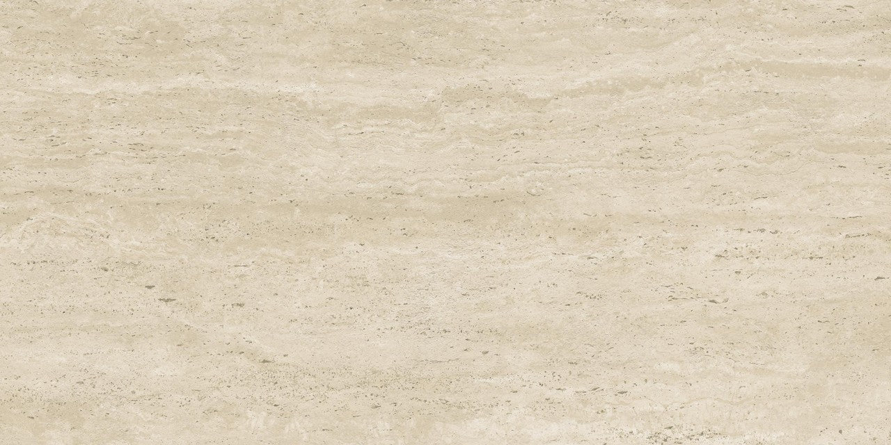 Carrelage effet Travertin Grège Vein Cut 120x60x2 cm Neravio - Sol extérieur