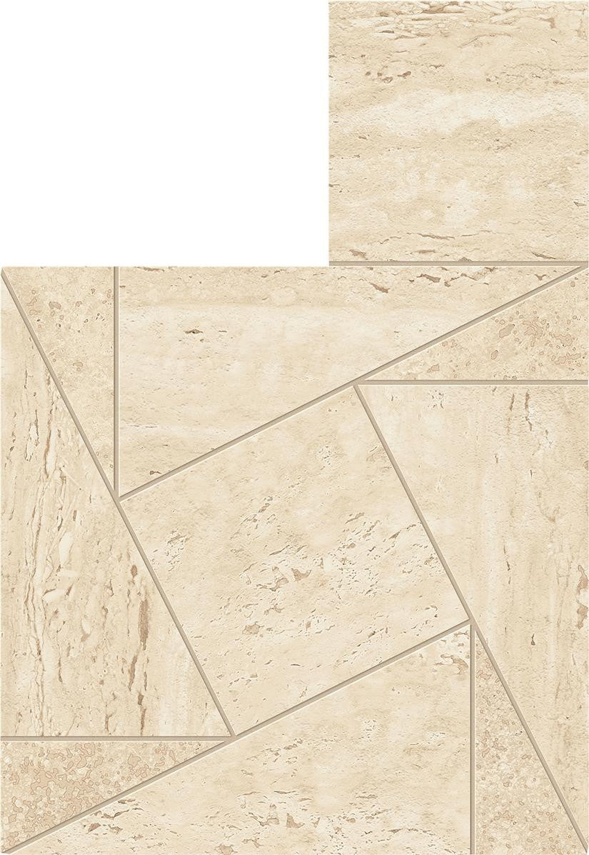Mosaïque effet Travertin Beige Twist 26x22x0,9 cm Mat Neravio - Mur intérieur