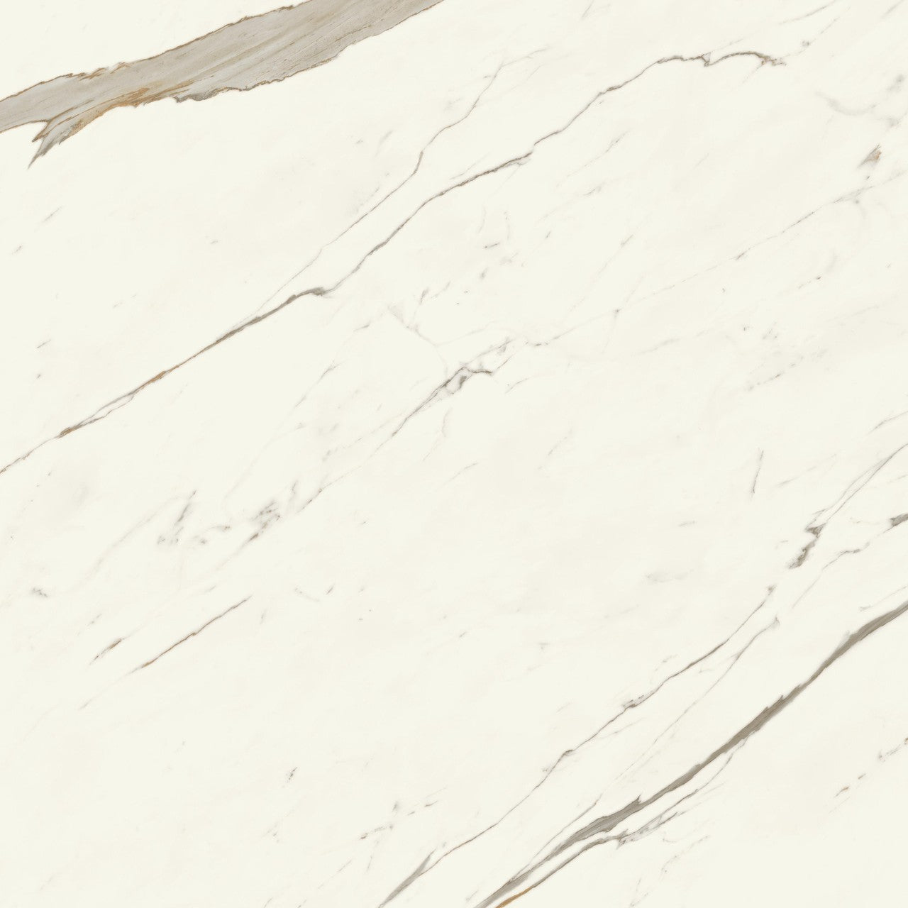 Carrelage effet Marbre Blanc Calacatta Alba 120x120x0,9 cm Brillant Montira - Sol et mur intérieur