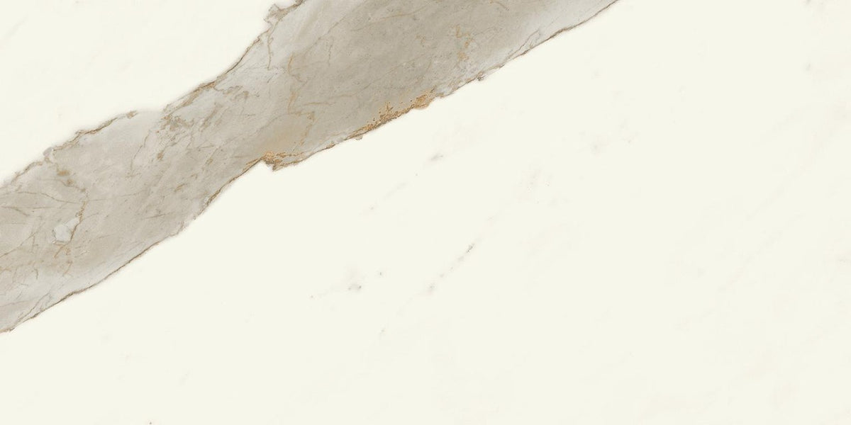Carrelage effet Marbre Blanc Calacatta Alba 60x30x0,9 cm Mat Montira - Sol et mur intérieur