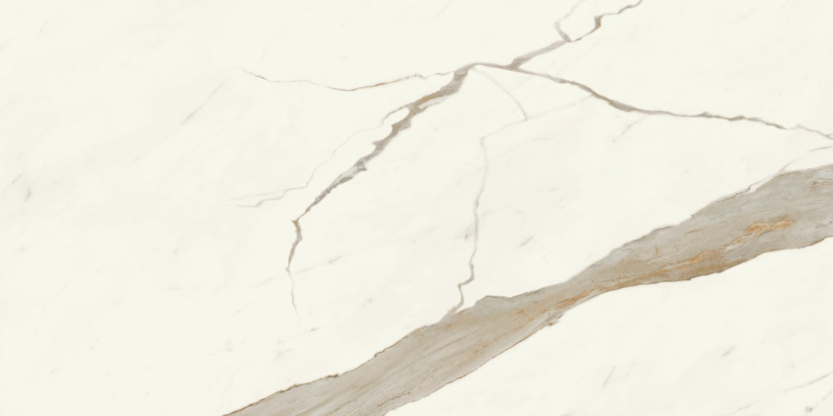 Carrelage effet Marbre Blanc Calacatta Alba 120x60x0,9 cm Mat Montira - Sol et mur intérieur