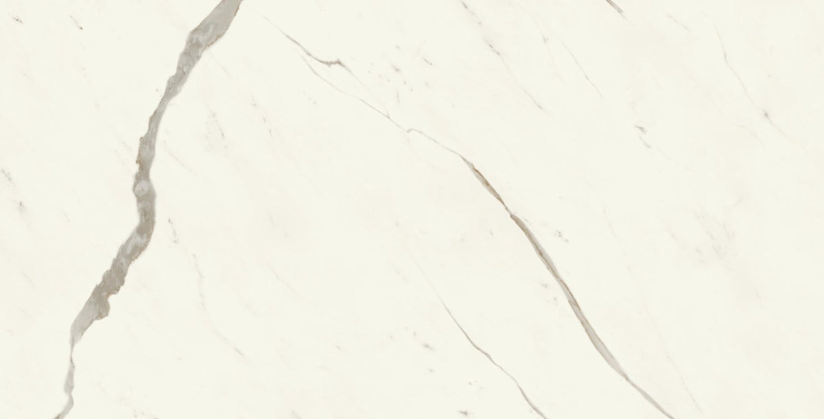 Carrelage effet Marbre Blanc Calacatta Alba 150x75x0,9 cm Brillant Montira - Sol et mur intérieur