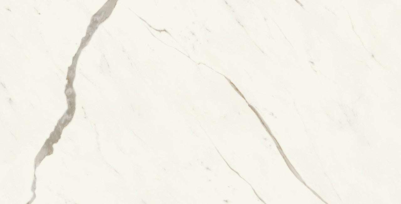 Carrelage effet Marbre Blanc Calacatta Alba 150x75x0,9 cm Silk Montira - Sol et mur intérieur