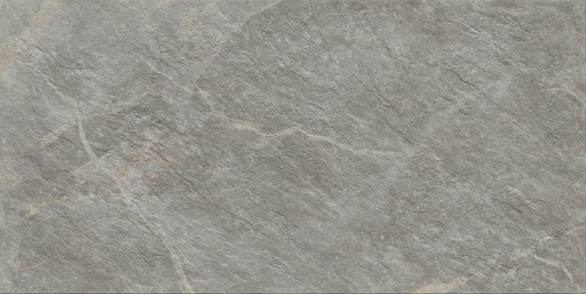 Carrelage effet Marbre Gris Titan 120x60x2 cm Montira - Sol extérieur