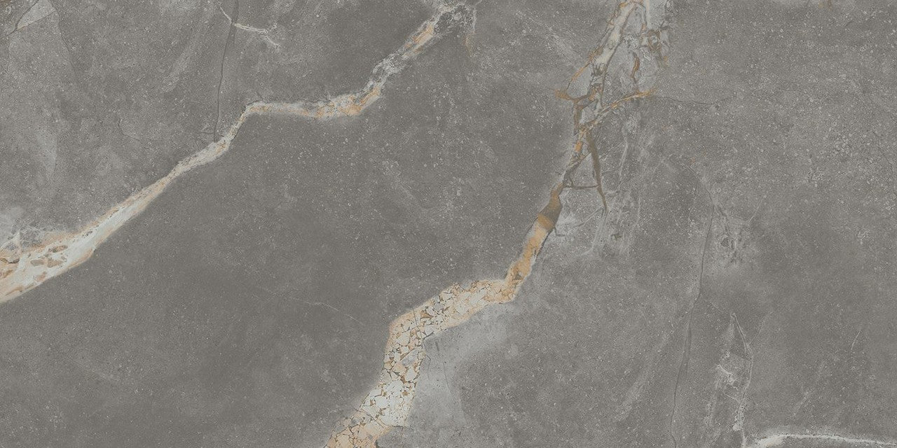 Carrelage effet Marbre Gris Titan 60x30x0,9 cm Mat Montira - Sol et mur intérieur
