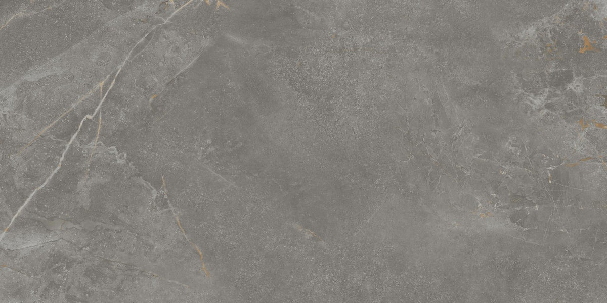 Carrelage effet Marbre Gris Titan 60x30x0,9 cm Brillant Montira - Sol et mur intérieur