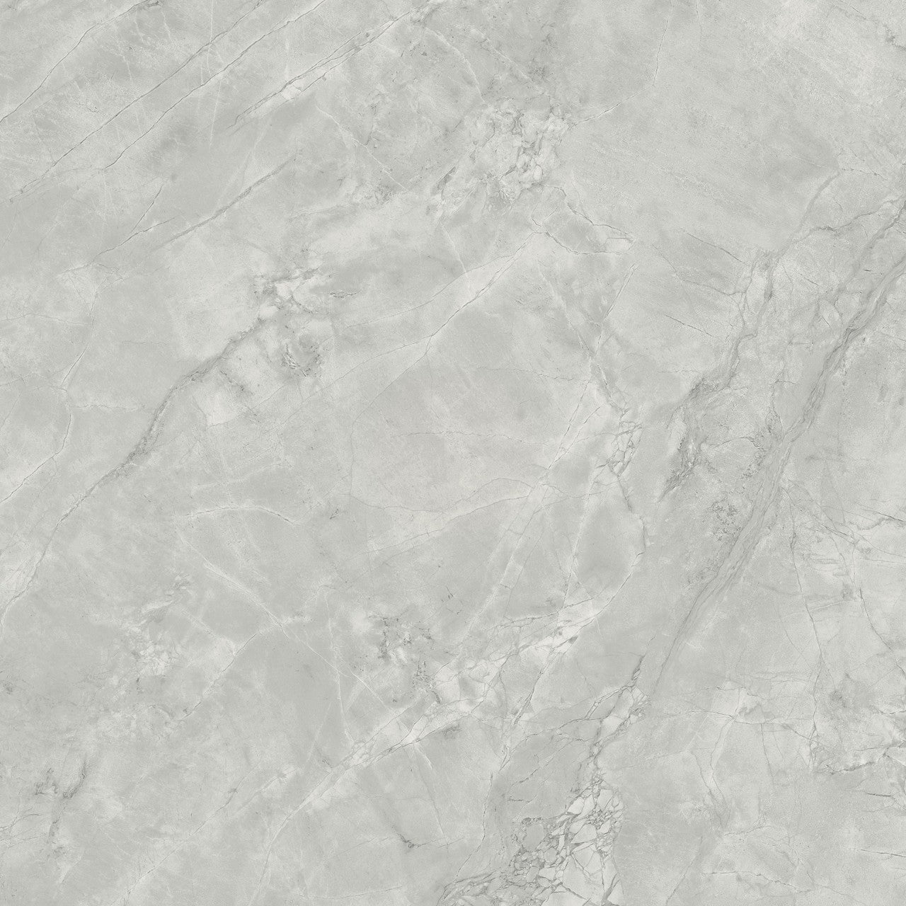 Carrelage effet Marbre Gris Mist 120x120x0,9 cm Brillant Montira - Sol et mur intérieur