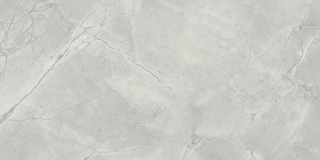 Carrelage effet Marbre Gris Mist 60x30x0,9 cm Brillant Montira - Sol et mur intérieur