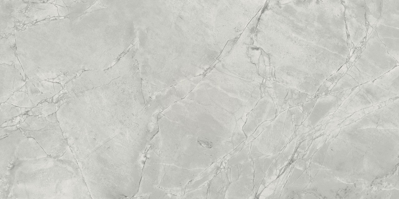 Carrelage effet Marbre Gris Mist 120x60x0,9 cm Brillant Montira - Sol et mur intérieur