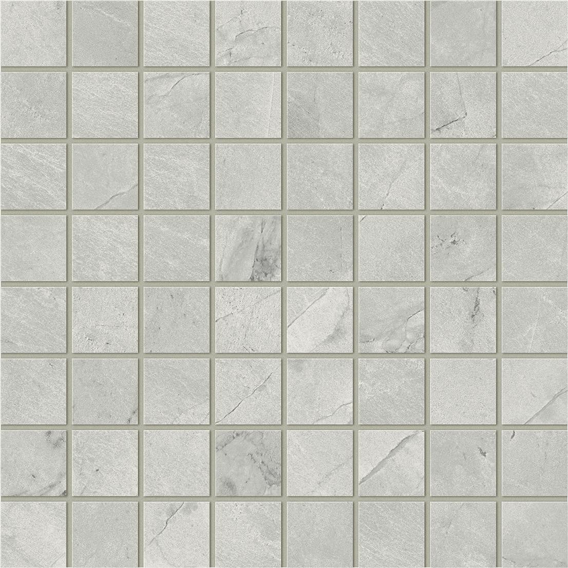 Mosaïque effet Marbre Gris Mist 3,5x3,5 cm Quadra 30x30x0,9 cm Mat Montira - Sol et mur intérieur