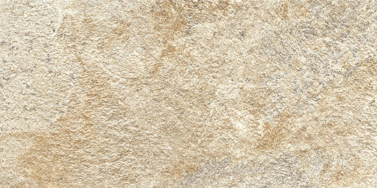 Carrelage effet Pierre Quartzite Gris Beige 60x30x0,9 cm Mat Salvero - Sol et mur intérieur