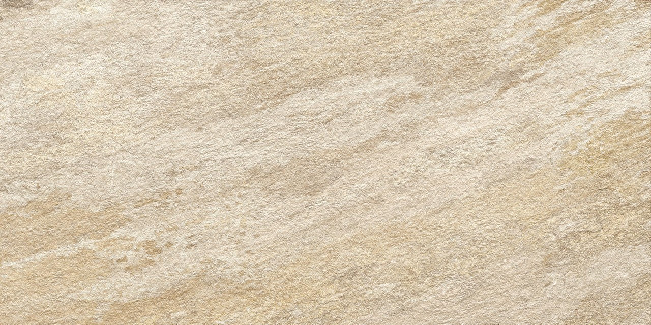 Carrelage effet Pierre Quartzite Gris Beige 120x60x0,9 cm Salvero - Sol extérieur