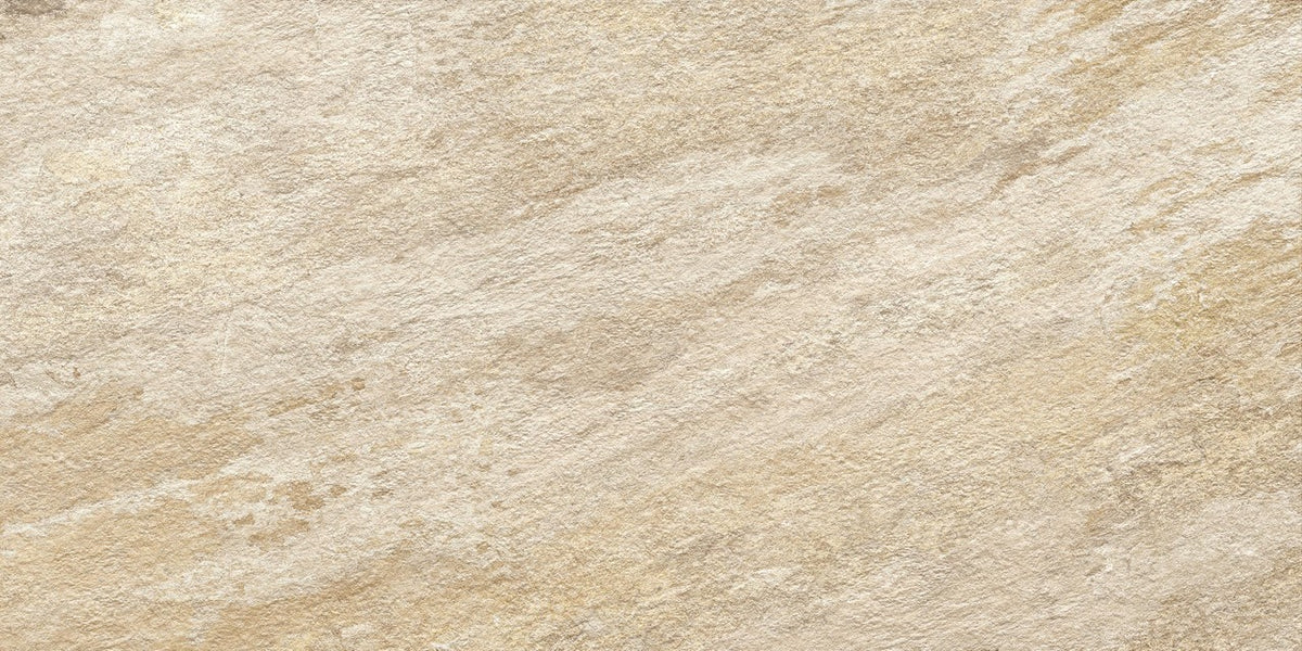 Carrelage effet Pierre Quartzite Gris Beige 120x60x0,9 cm Salvero - Sol extérieur