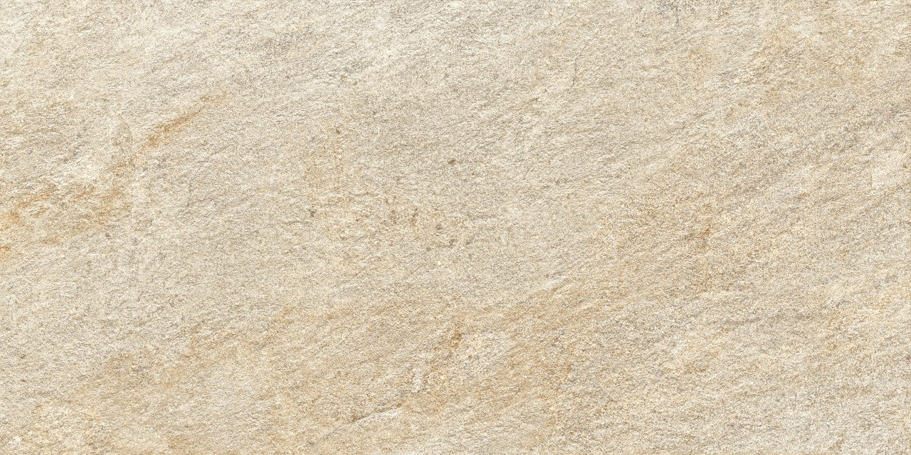 Carrelage effet Pierre Quartzite Gris Beige 120x60x0,9 cm Salvero - Sol extérieur
