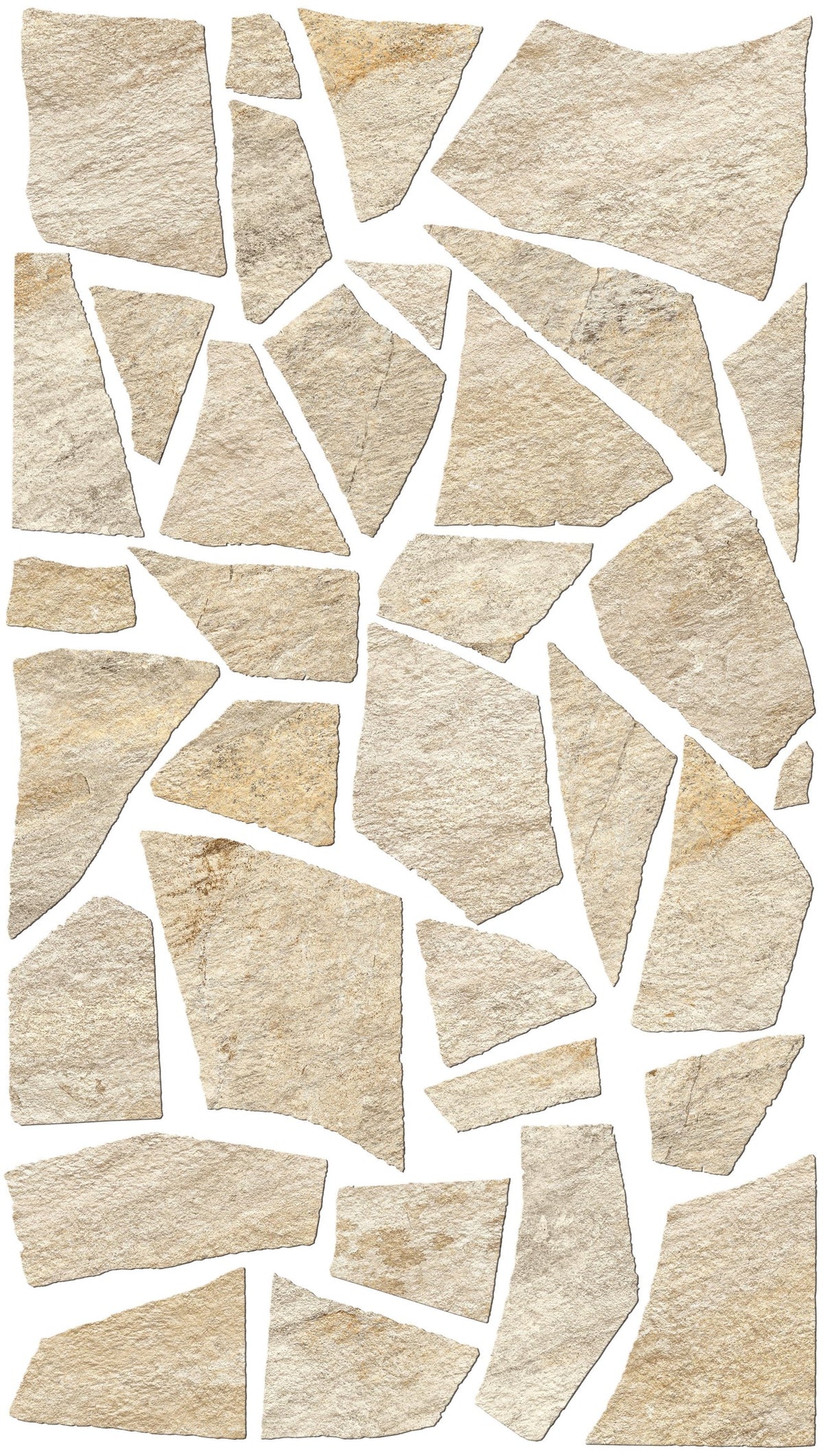Carrelage effet Pierre Quartzite Gris Beige  Salvero - Sol extérieur