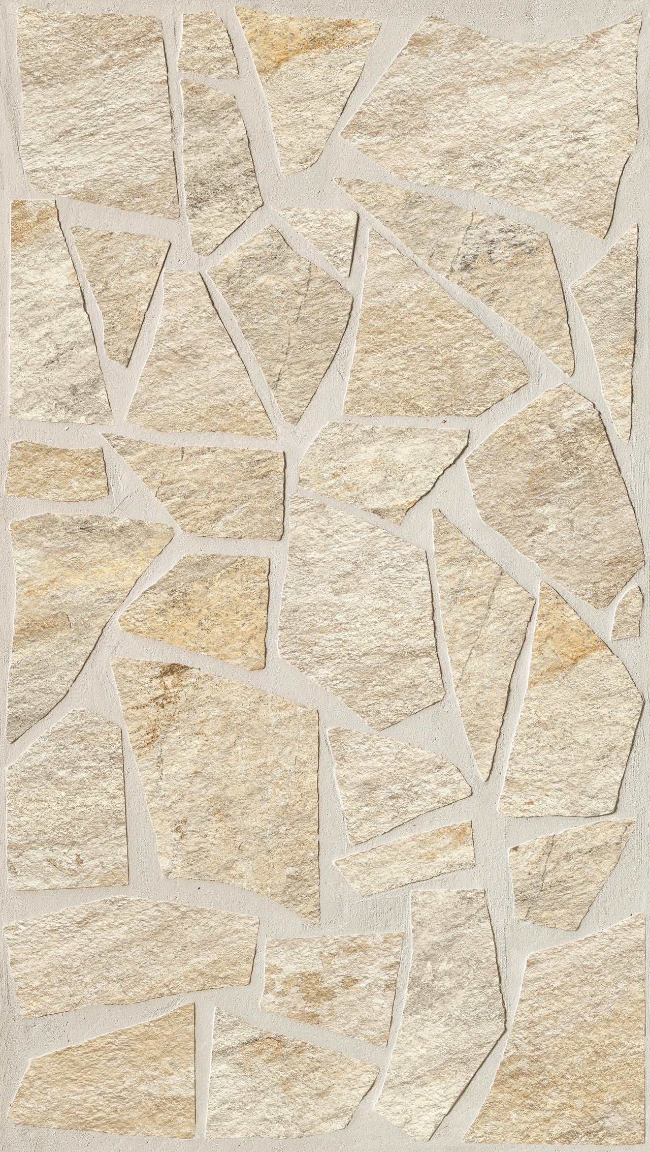 Carrelage effet Pierre Quartzite Gris Beige  Salvero - Sol extérieur